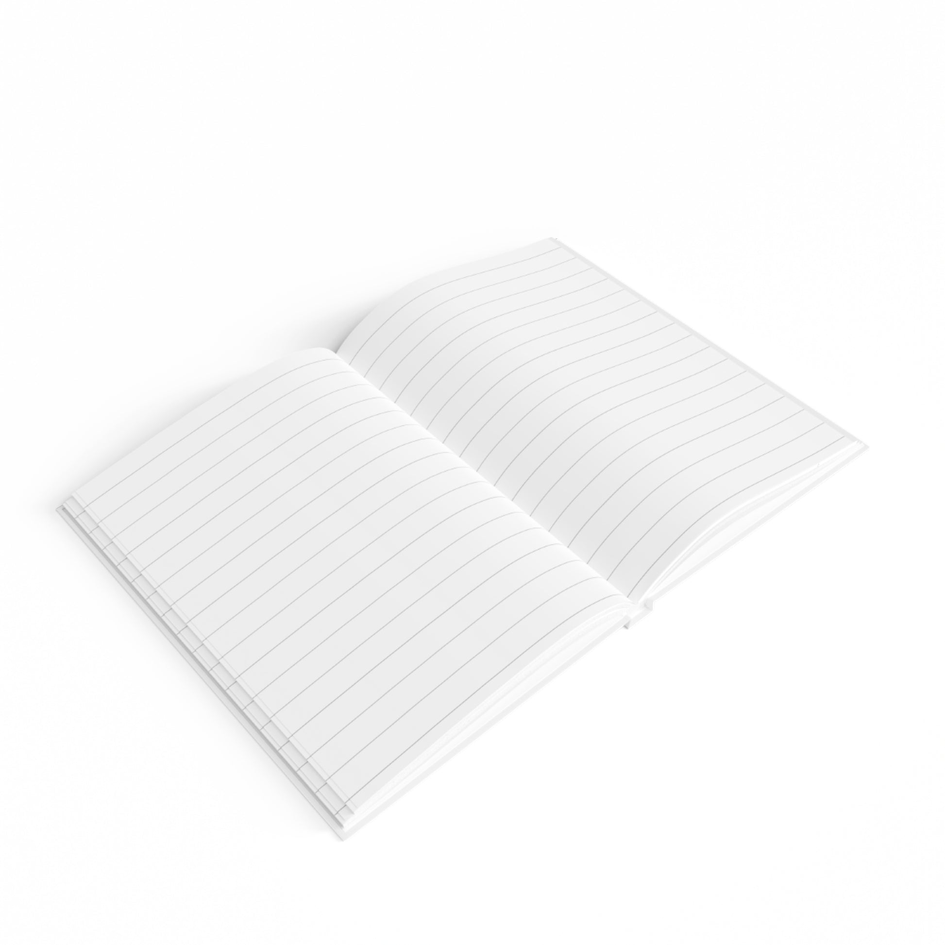 Open blank lined pages of a spiritual journaling notebook for writing and reflection